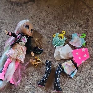 Fashion Doll with Accessories - Pink and Black